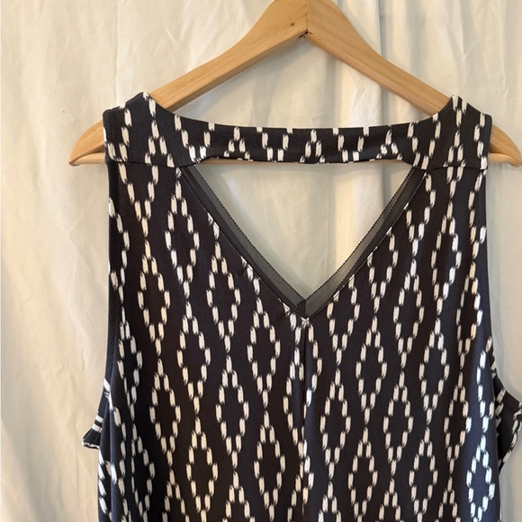 Banana Republic dark gray and White Geometric Pattern Dress - Picture 5 of 6